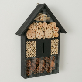 Insecten Hotel - 10x34x47cm - Hout - Zwart