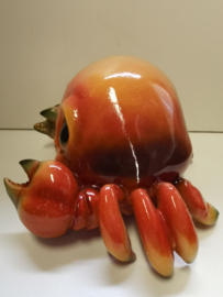 Krab - Zeedier - Rood - XL - Keramiek - Funny - 29.5x22.5x14cm - Decoratie -1.2 kilogram