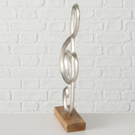 Muziek - Muzieknoot - Zilver - Aluminium - 38cm - Decoratie