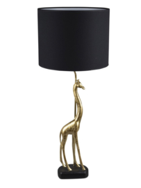 Lamp - Giraf - Goud  - incl. kap Ø35cm  - 85x35x17.5cm