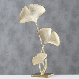 Staand object - Ginkgo - Bladderen - Goud  - 67x38x17 - Aluminium - Vensterbank