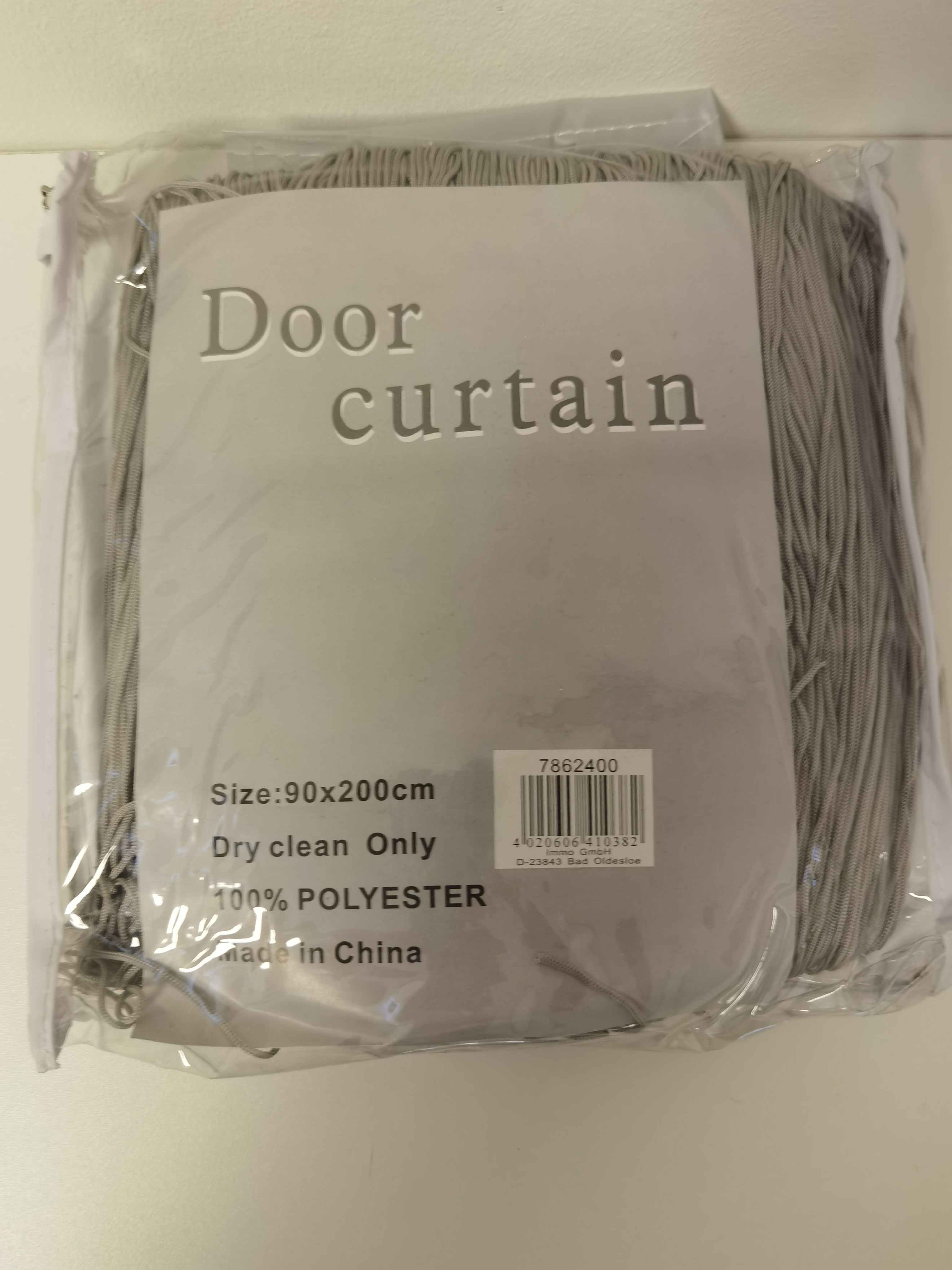 Deurgordijn - Draadjes gordijn - Vliegengordijn - Fijn - 90x200cm - Grijs - 100% Polyester