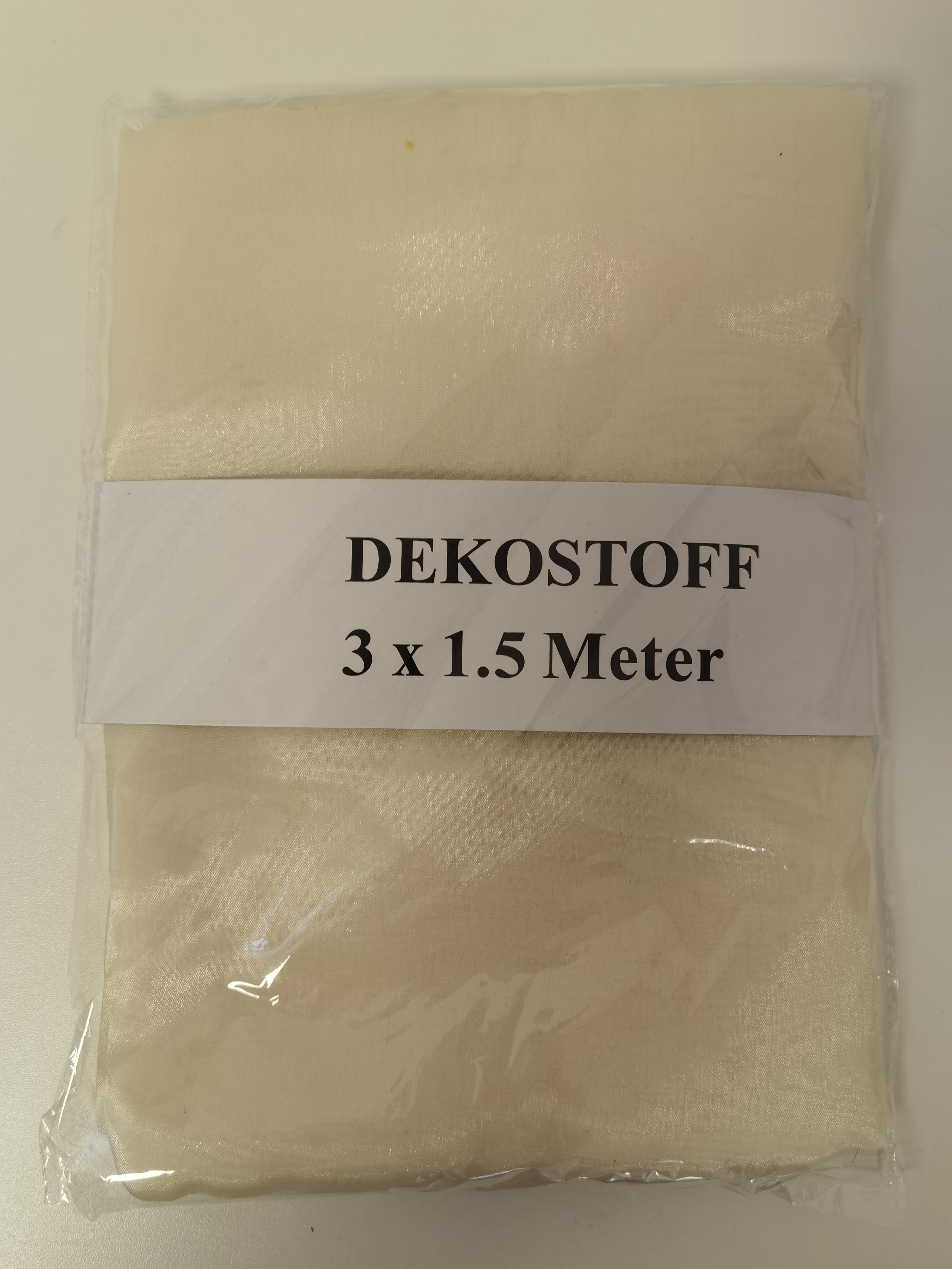 Decoratie doek - Decoratie stof - 3x1.5meter - Ivoor - Glans - 100% Polyester - Recycling