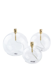 Olielamp - 3 set - Bol model- Periglass - Helder glas- 9-11-12cm - Goud
