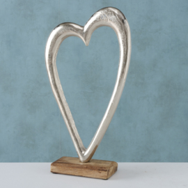 Hart - Liefde - Aluminium - op voet - 42cm - Raam decoratie