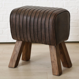 Hocker - Bruin - Hout - Mango - 46x53x30cm - Bok