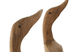 Eend - 2 set - Decoratie - Hout - Duurzaam - 43x28x14cm.
