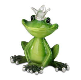 Kikker - Prins - Opkikker - Groen - Beeld - 8.5x5.5x8.5cm - Keramiek
