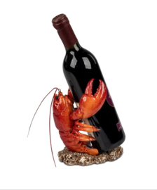 Kreeft - fleshouder- Cadeau - Rood - Polyserin - 19x19x12cm