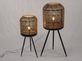 Boltze - Lamp - 2set  - Zwart - Goud - 25x62cm - 30x78cm - Hout.