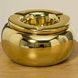 Asbak - Goud - Ø 14cm - Hoog 8cm