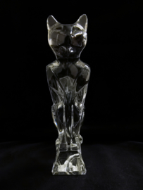 Kat - zittend - kristal- JG Durand - 14cm