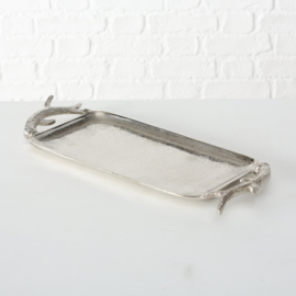 Schaal -  Aluminium - Dikte 5cm - Zilver -51x19cm - Gewei