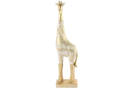 Giraf - Polyserin- goud - 46.5cm - Beeld - Decoratie
