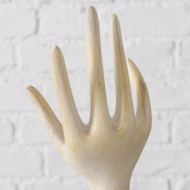 Juwelen standaard - Hand voor Sieraden - Juweel boom - Hand - Polyresin - 31 cm. - Beige