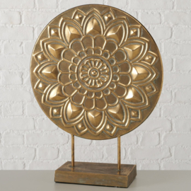 Raam decoratie - Huis decoratie - Aziatisch-Oosterse interieurstijl - Ø 49cm  - Breed 12 cm - Metaal - Goud