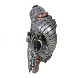 Buffalo - Muur Decoratie - 14x40x31.5cm. - Steam punk -"Steampunk Buffalo" - industrieel - Polyresin - Grijs - Sciencefiction.