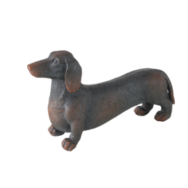 Boltze - Teckel - Hond - Beeld - Polyresin - 22x7x13cm - Bruin