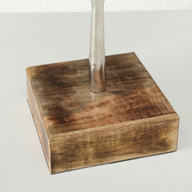 Blad - Aluminium - Zilver - op Mango voet - 113cm