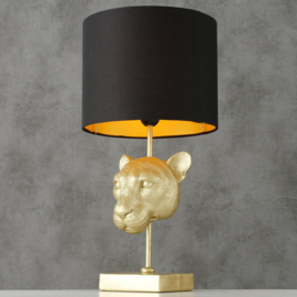 Tafellamp - Panter  - Goud - incl kap - 50cm - Ø 25cm