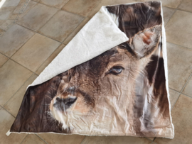 Fleece deken - Plaid - 140x160cm - Decoratie deken - Bruin - Warmte deken - Interieur - lekker zacht