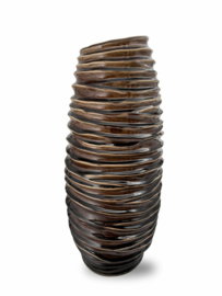 Vaas - Ø25x55.5cm - Keramiek - Bruin - Living Linea L - Peri Living