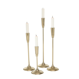 Kandelaar - 4 set - 41cm - Aluminium - Ø 10 cm - Goud