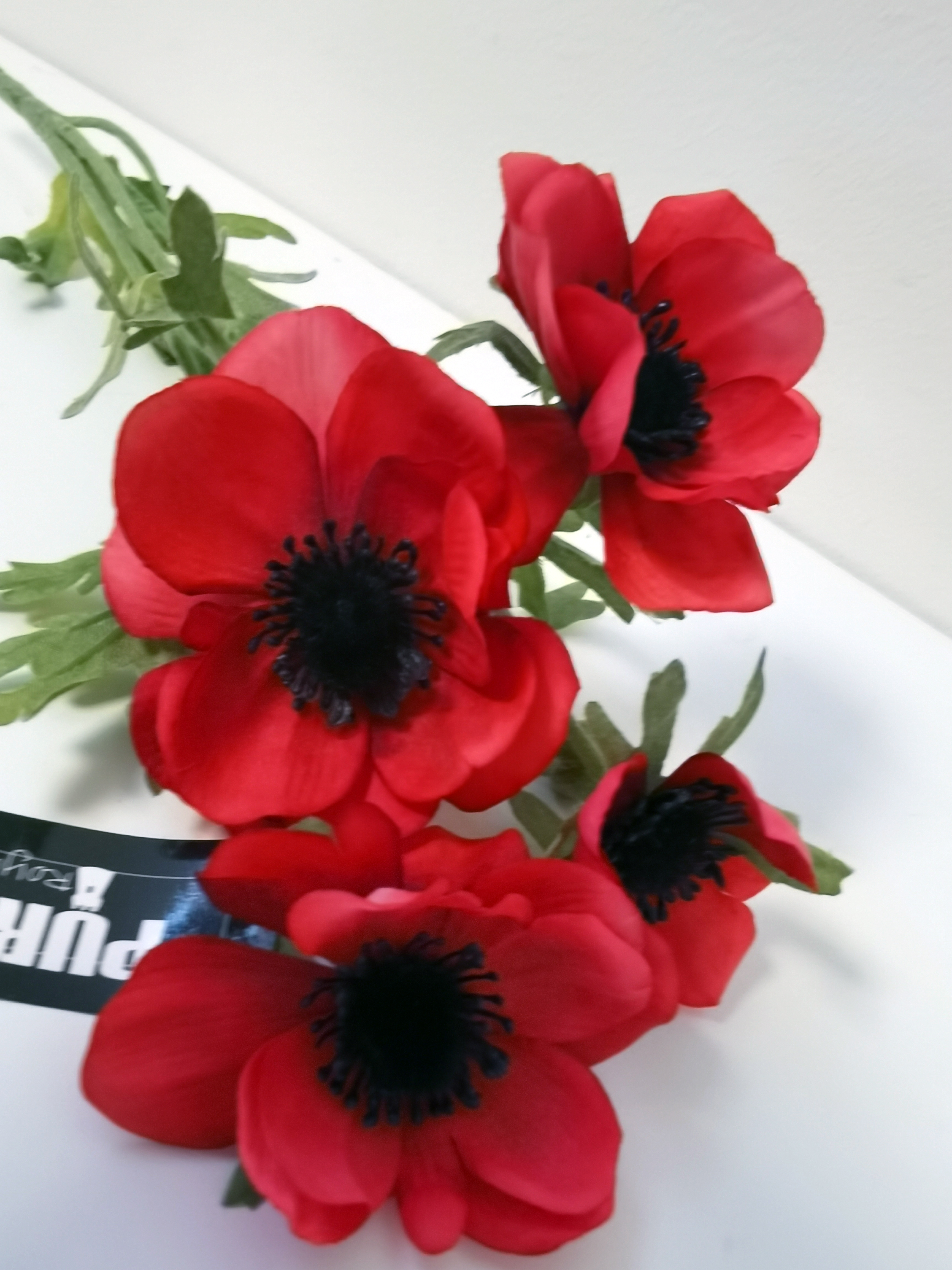 Klaproos  - Decoratie - Bloemtak - Kunststof - Rood - 32cm - Pure