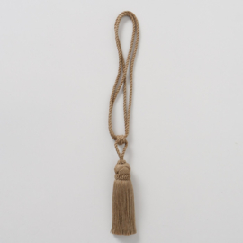 Decoratie Kwast - Ibiza - Taupe - Hanger - Jute - Sfeervol - 68cm - Ø4.5cm - Hand gemaakt.