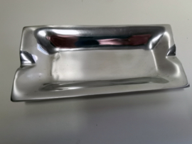 Asbak -  Aluminium - 15x7.5x2cm - Zilver - Klassiek.