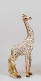 Giraf - Polyserin- goud - 32cm - Beeld - Decoratie