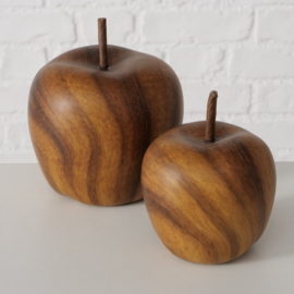 Appel - 2 set - Bruin - Keramiek - 14x11cm.