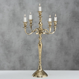 Kandelaar - Goud - 65 cm - Aluminium - 5 kaars houders - Ø 37 cm