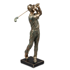 Golf - Man - Actie - Beeld - Bronz - 27cm 