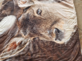 Fleece deken - Plaid - 140x160cm - Decoratie deken - Bruin - Warmte deken - Interieur - lekker zacht