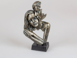 Vrouw - Man - Beeld - Bronz - op voet - 29cm - Liefde