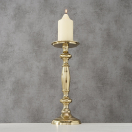 Kandelaar - 35cm - Goud - 1 stomp kaars - Aluminium - Ø 10.5 cm