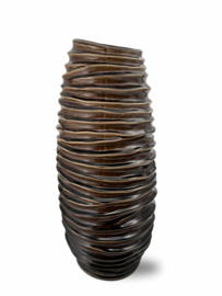 Vaas - Ø25x55.5cm - Keramiek - Bruin - Living Linea L - Peri Living