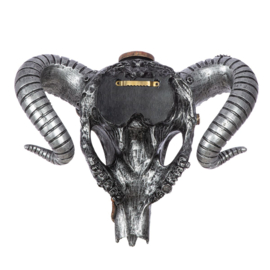 Buffalo - Muur Decoratie - 14x40x31.5cm. - Steam punk -"Steampunk Buffalo" - industrieel - Polyresin - Grijs - Sciencefiction.