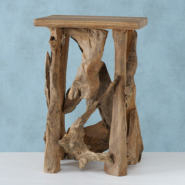 Bijzet/planten tafel - Tafel  - Hout -H57cm 38x28cm - Naturel