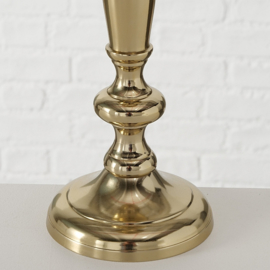 Kandelaar - 35cm - Goud - 1 stomp kaars - Aluminium - Ø 10.5 cm