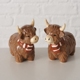 Peper en Zout stel - 2 set -  Buffel - Huwelijk - Leuk Cadeau - Gezellig - 10x9x4.5cm.