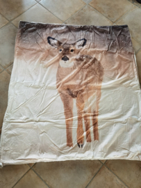 Fleece deken - Plaid - 140x160cm - Beige - Decoratie deken - Bruin - Warmte deken - Interieur - lekker zacht