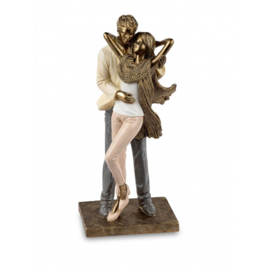 Vrouw - Man - Beeld - Liefde - Bronz - 25cm - Paar