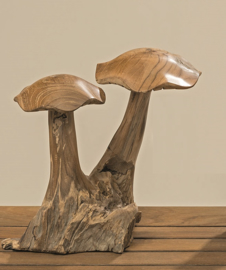 Houten Paddenstoelen  Tectrona 27cm