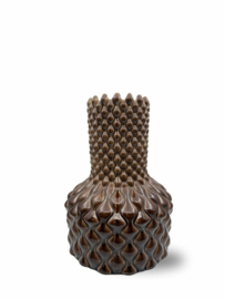 Vaas - Ø26.5 x 35cm - Keramiek - Bruin - Living Diamond Marron - Peri Living