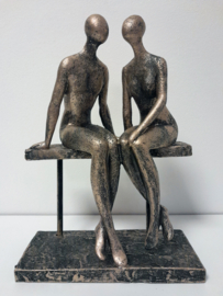 Beeld - Liefde - 26cm - Polyresin - Goud - Kunst - 728341