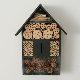 Insecten Hotel - 10x34x47cm - Hout - Zwart