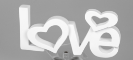 LOVE - Hart - Valentijn - Wit - 30 cm - Liefde