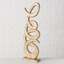 Staand object - Figuur - Mango Hout - Bruin  - 85x31x10  - Vensterbank decoratie.